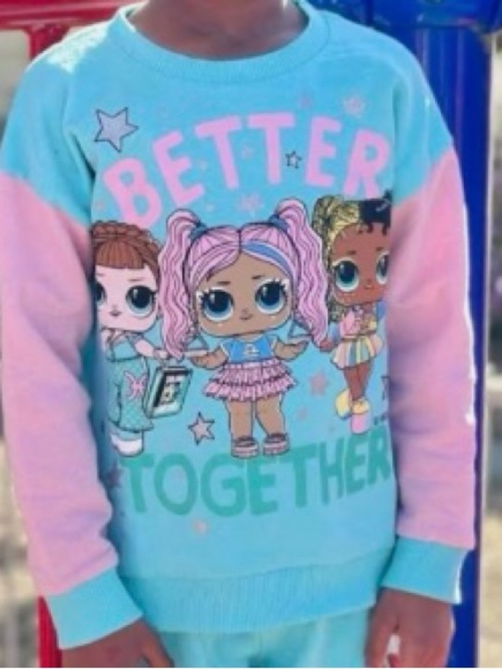 L.O.L. Surprise! Aqua & Pink Girls' 'Better Together' Character Sweatshirt